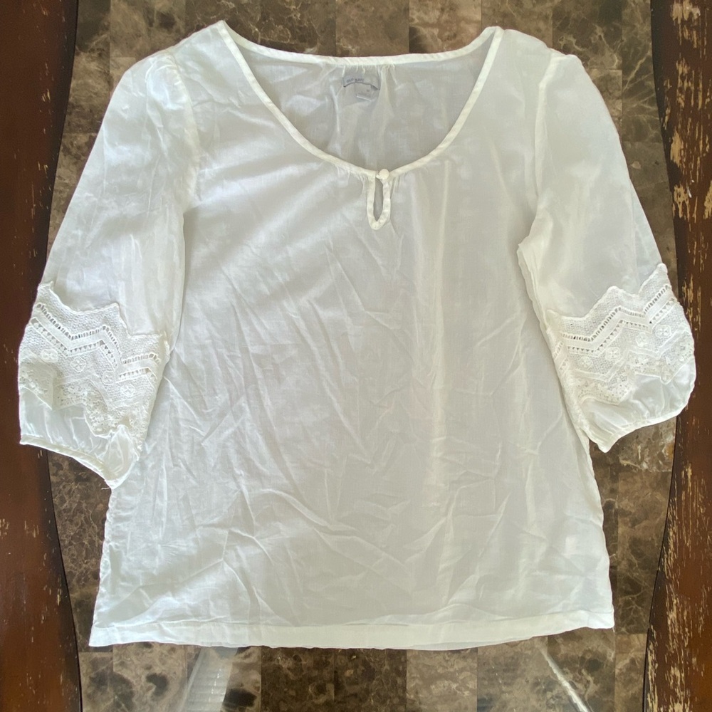 Elegant Old Navy Sheer White Women's Top